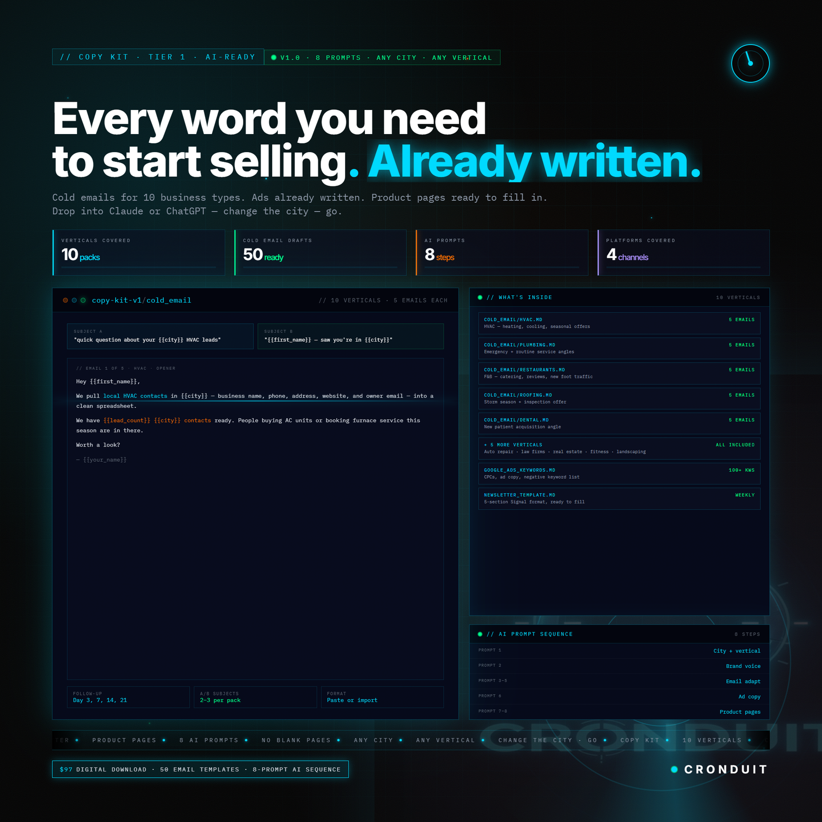 Copy Kit — Every Email, Ad, and Template to Start Selling Local Business Data
