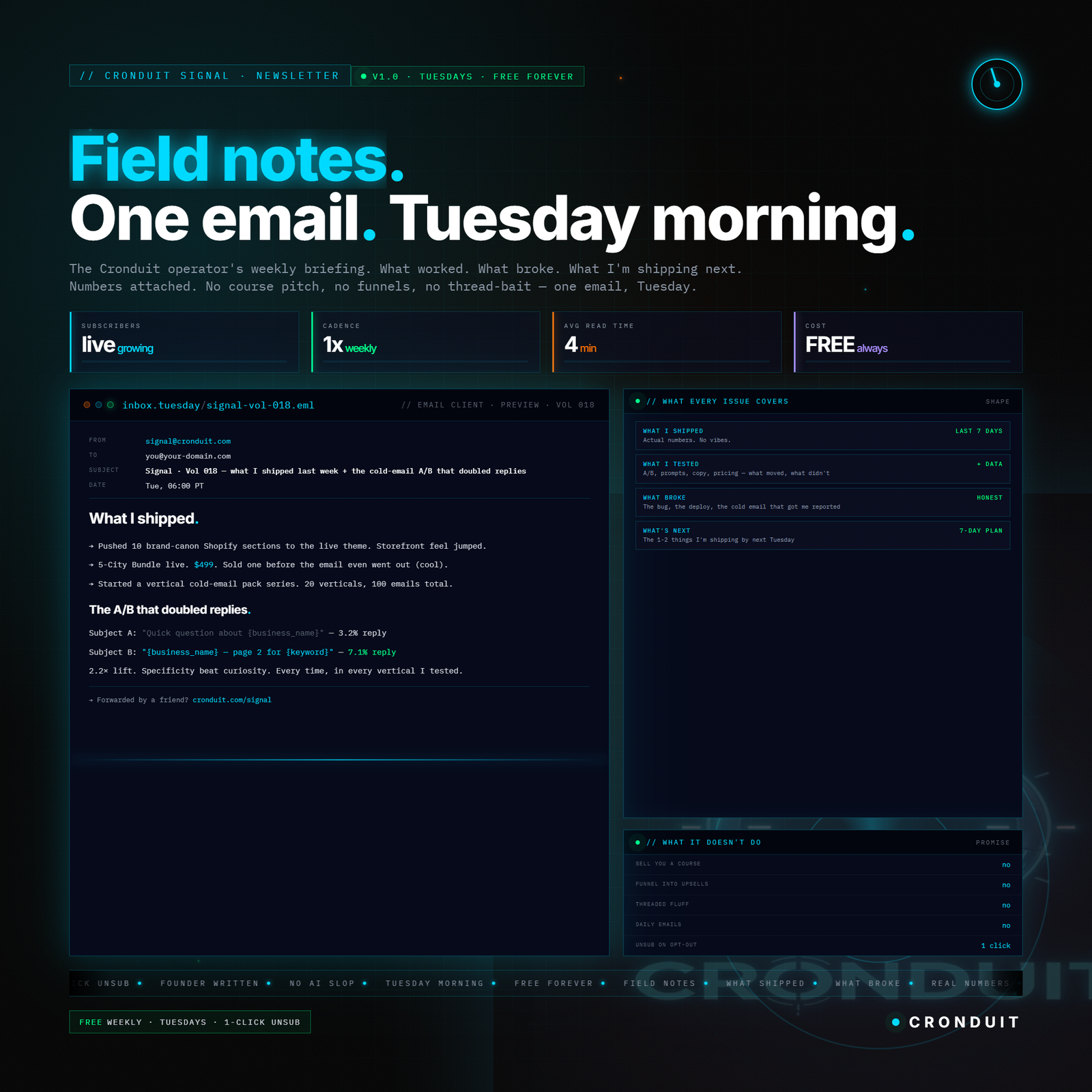 Cronduit Signal · Newsletter